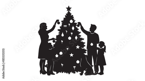 Christmas celebrity silhouette vector on white background 