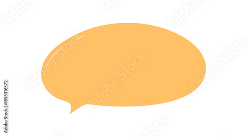 Organic hand drawn speech bubble with soft circle shape and vibrant color forms a quote textbox. This chat and conversation message brings a playful dialogue element to modern visual communication.