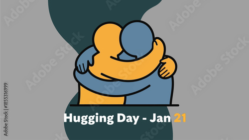 Two people hugging on National Hugging Day with warm embrace