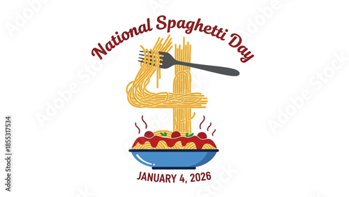 Celebrate National Spaghetti Day with a plate of delicious spaghetti