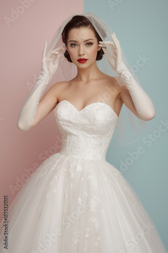 bride in white dress