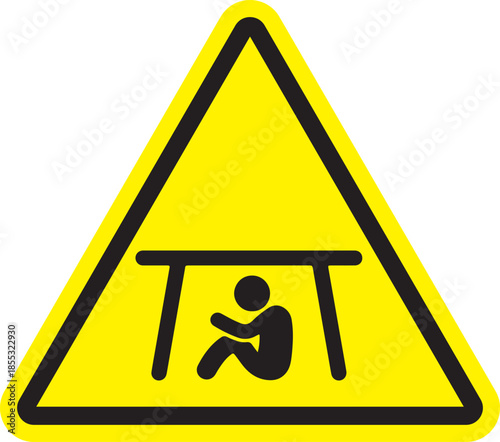 Warning Sign for Danger Underneath Structural Load