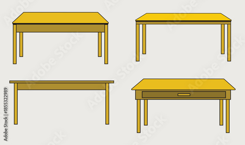 Wooden editable  table vector design