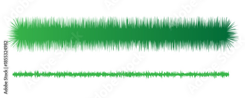 two identical green starburst lines creating a visual misperception of length and spacing