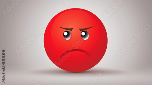 Disgusted facial expression icon, emotion symbol, reaction graphic, negative feeling representation, simple illustration design, with copy space
