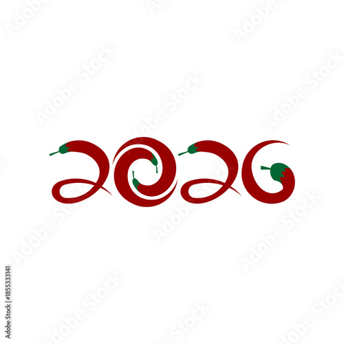 creative logo 2026 with red chili concept