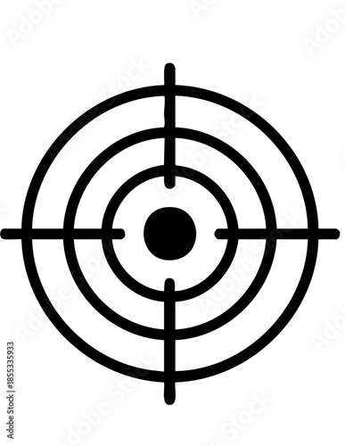Bullseye target symbol for precision and accuracy