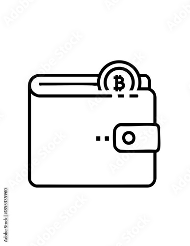 Secure digital wallet with Bitcoin for safe transactions online