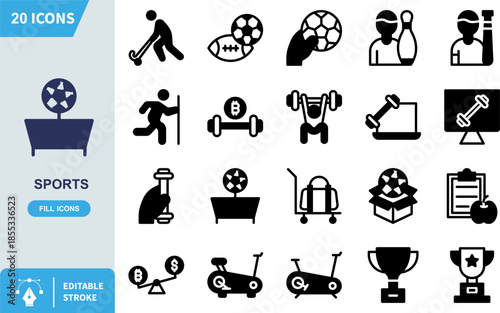 Simple dark blue icon graphic representing a sports lottery machine used for drawing numbers during contests or official games of chance selection