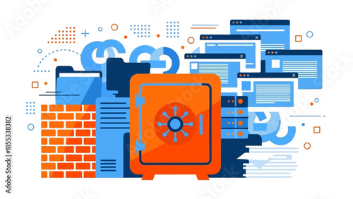 Secure Data Storage Concept with Safe and Computer Elements