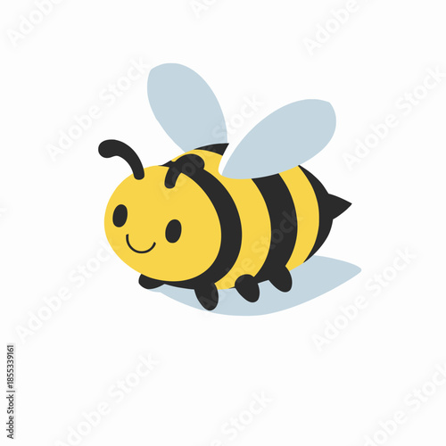 Abeja en estilo isométrico brillante