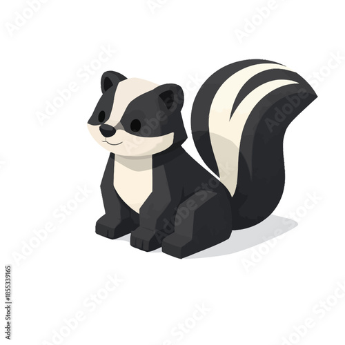 Mofeta en perspectiva isométrica