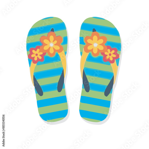 colorful flip flops