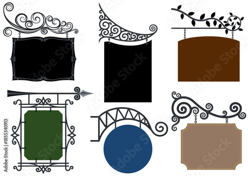 クラシカルでおしゃれな吊り看板のセット