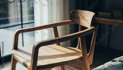 Empty Chair Near Window with Soft Morning Light