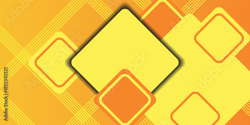 Modern orange background for presentation design with abstract geometrics shapes decoration. Vector illustration for technology, game design, business or corporate needs