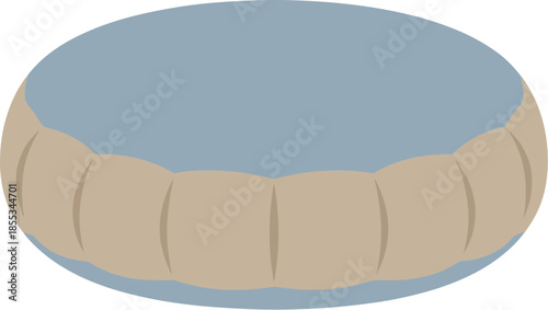 Simple vector illustration of a round zafu meditation cushion.
