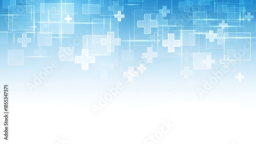 Digital Health Technology Network Connecting Medical Data with Healthcare Systems in Abstract Blue Environment