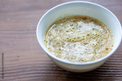 Spicy Sour Asian Soup in Small Bowl