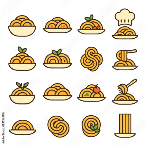 Pasta Delights: A collection of various delicious pasta dishes served in elegant bowls and plates. show the intricate variations of pasta presentations, designed for culinary and design projects