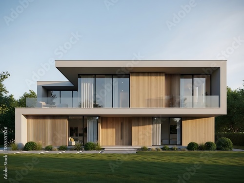 Modern residential design with minimalistic and contemporary architecture