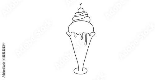 Ice cream line art