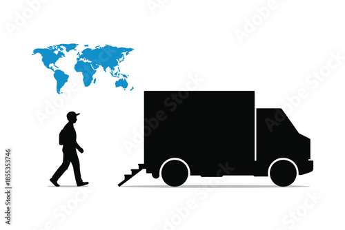 Global Shipping and Logistics Concept, international logistics concept