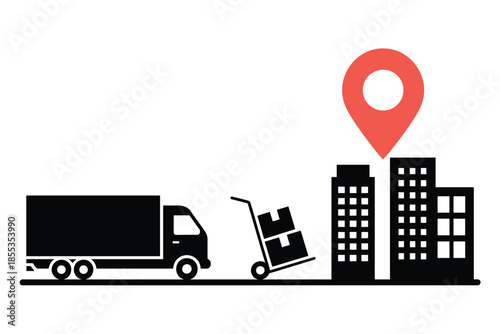 Urban Delivery and Logistics Tracking, smart city logistics concept