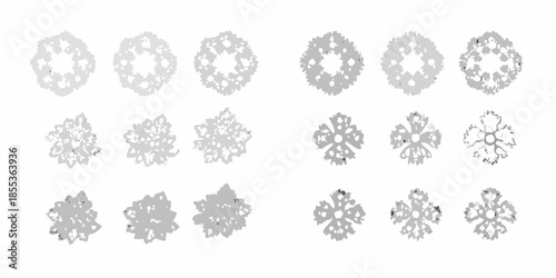 A collection of intricately designed circular metal or paper cutouts