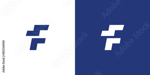 Modern and strong letter F initials logo design