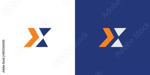 Strong and modern letter X initials logo design