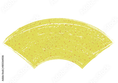 金粉をちりばめた筆描き扇形フレームの和風イラスト/金