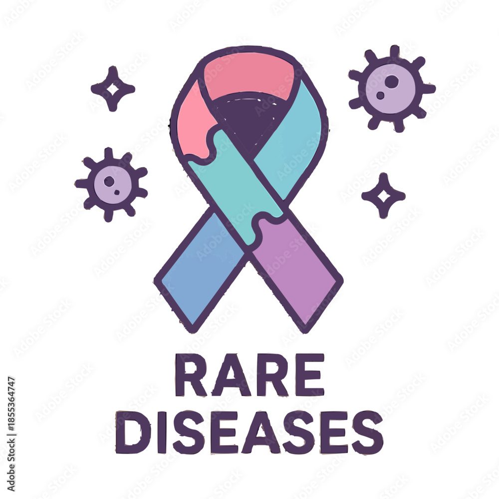 Fototapeta premium Rare Disease Awareness Icon Vector