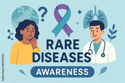Rare Disease Awareness Banner Vector

