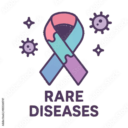 Rare Disease Awareness Icon Vector


