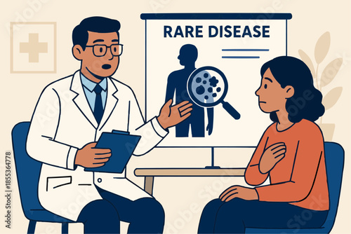 Rare Disease Patient Doctor Vector

