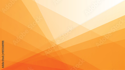 Modern abstract background with warm orange and white geometric overlapping shapes creating a dynamic digital design