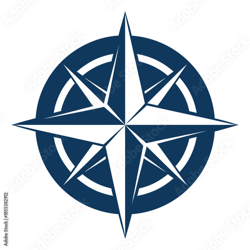 Compass Rose Nautical Navigation Symbol.