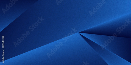 Black dark navy blue silver abstract pattern background. Geometric shape. Line triangle angle fold polygon diamond 3D. Color gradient ombre. Rough grain noise. Light shadow. Matte shimmer. Minimum.