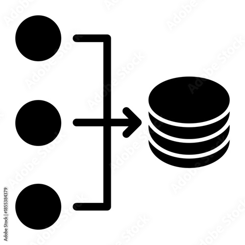 Database Storage Input Source Icon from Data Analysis Icon Collection (Glyph style)