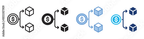 Derivative icon set multiple style collection