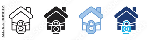 Foreclosure icon set multiple style collection