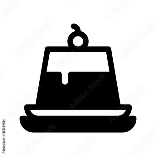 Pudding Icon Vector Symbol Design Illustration