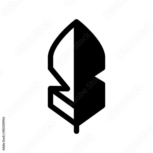 Feather Icon Vector Symbol Design Illustration