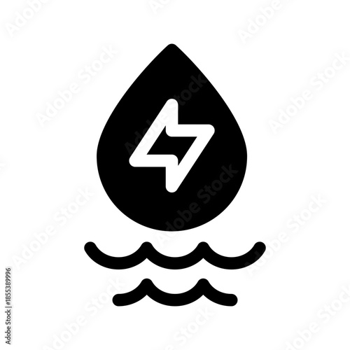 Hydro Power Icon Vector Symbol Design Illustration