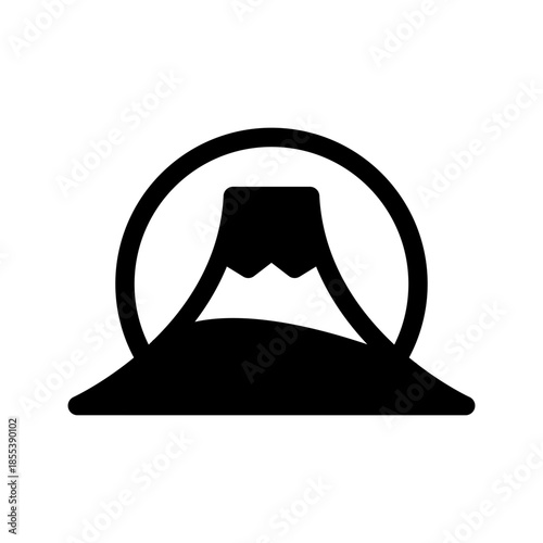 Mount Fuji Icon Vector Symbol Design Illustration