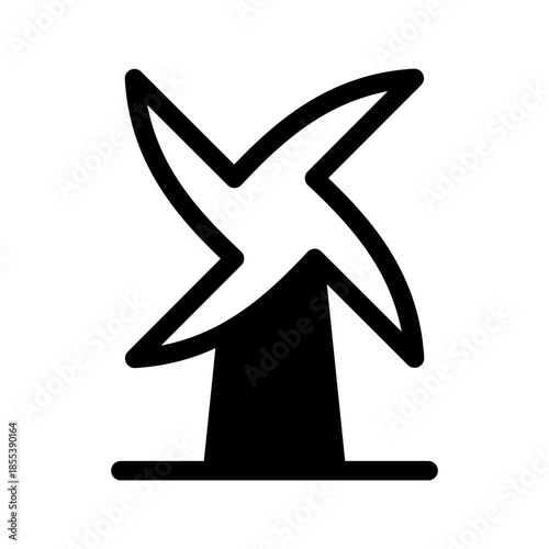 Windmill Icon Vector Symbol Design Illustration