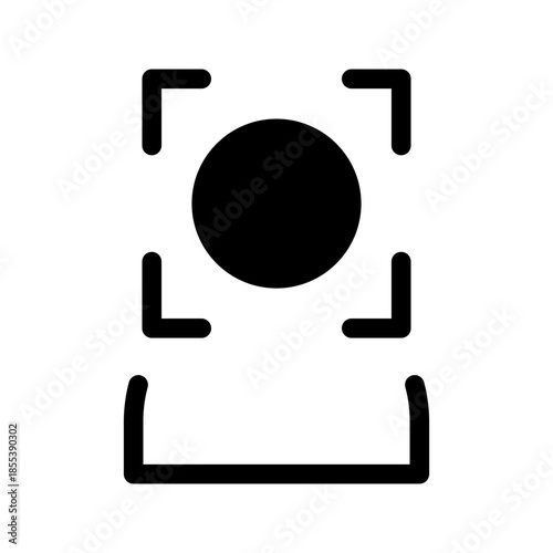 Facial Recognition Icon Vector Symbol Design Illustration