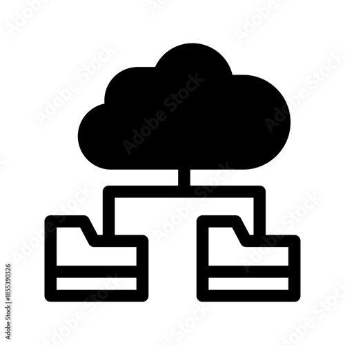 Cloud Storage Icon Vector Symbol Design Illustration