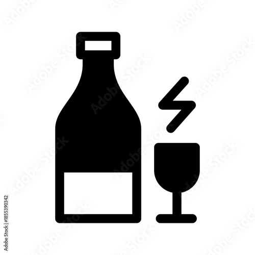 Champagne Icon Vector Symbol Design Illustration